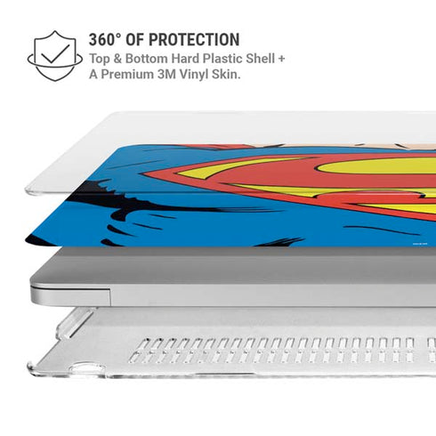 DC Comics Superman Vintage Chest MacBook Air 15in (2023-2025) Case plus Skin